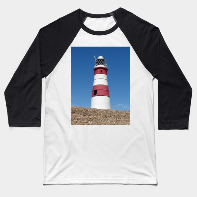 Orfordness Lighthouse Baseball T-Shirt by Chris Petty